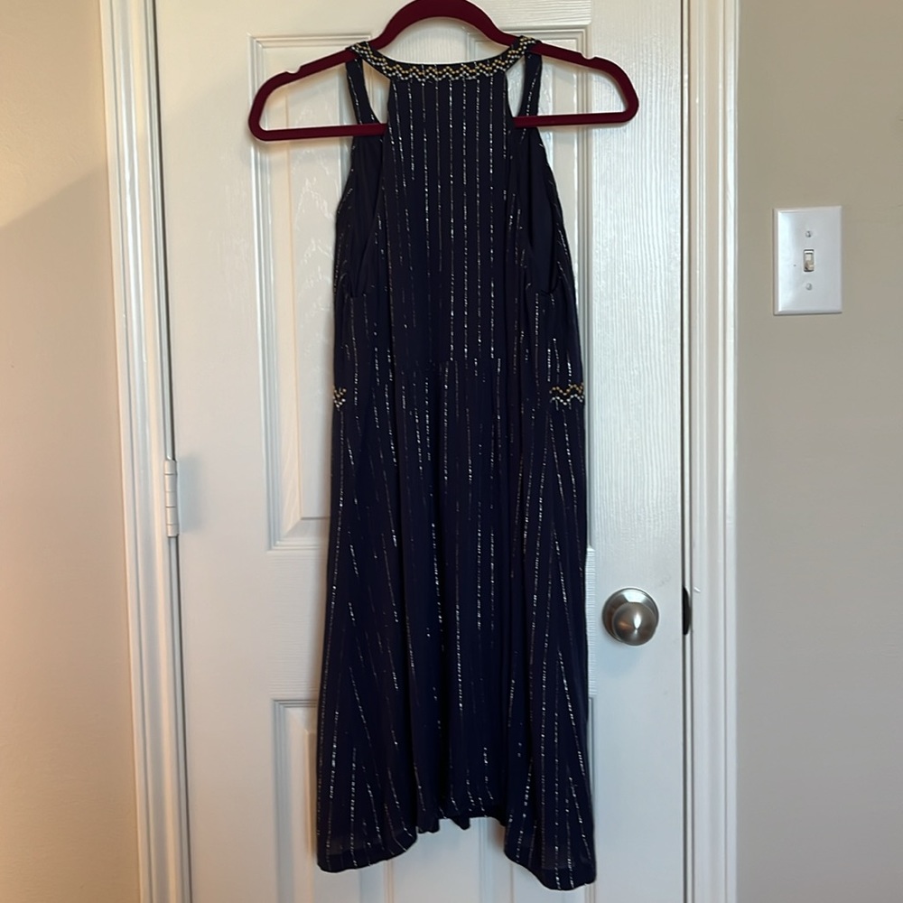 THML Floral Embroidered Metallic Sun Dress - Picture 6 of 8